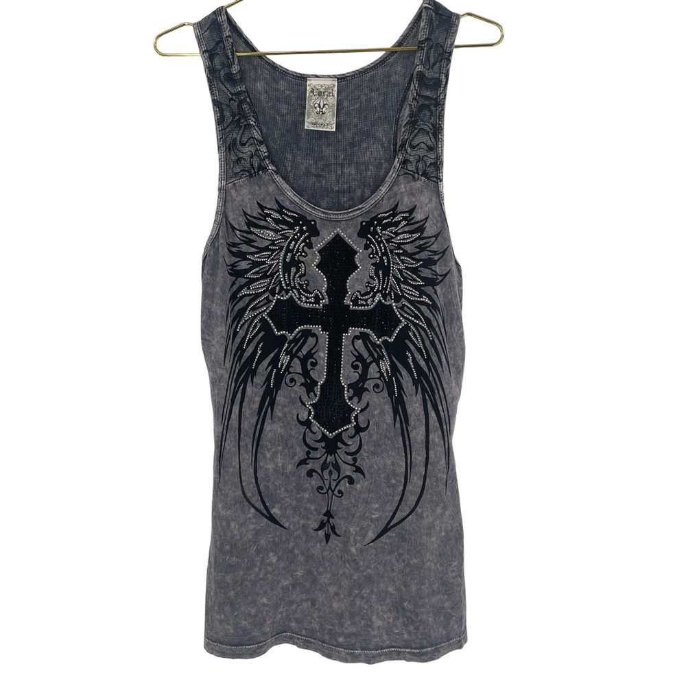 Women's Gray Graphic Tank Top